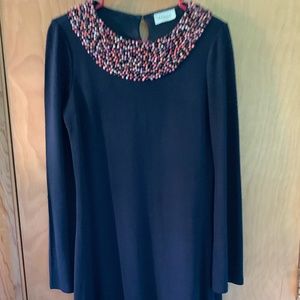 Moss Houston: SZ M, Navy Long Sleeve Dress